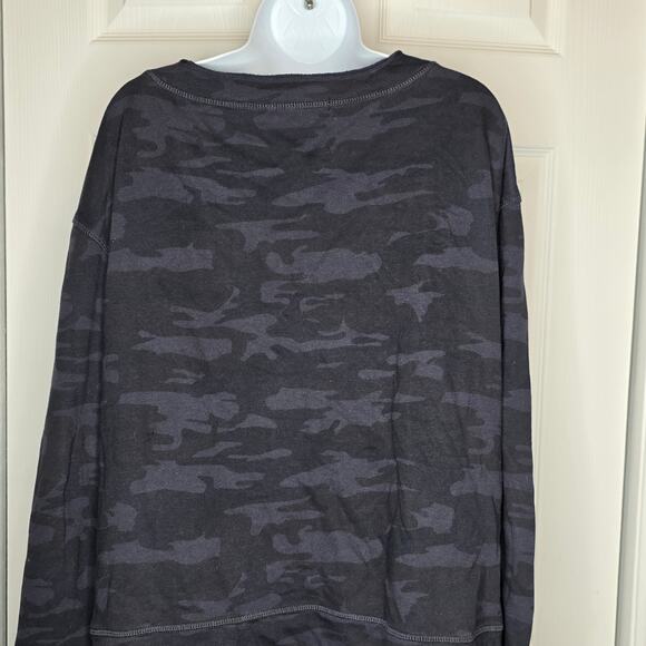 Sanctuary by Anthropologie Navy Camo Lace Up Sweatshirt Sz XL - Picture 5 of 8